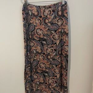 J. Jill Multicolor Paisley Midi Skirt